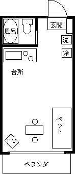 水戸ウィークリーマンションの間取図