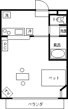 水戸ウィークリーマンションの間取図