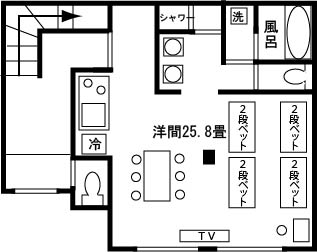 水戸ウィークリーマンションの間取図