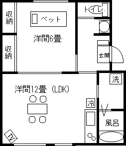 水戸ウィークリーマンションの間取図