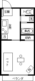 水戸ウィークリーマンションの間取図