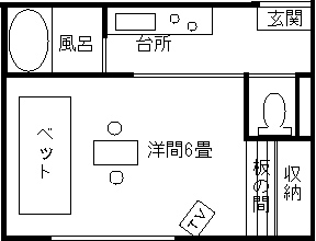 水戸ウィークリーマンションの間取図